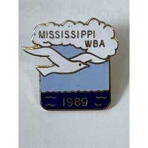 Mississippi WBA 1989 Lapel Pin‎ Women's Bowling Association Dove Bird